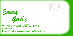 emma gobi business card